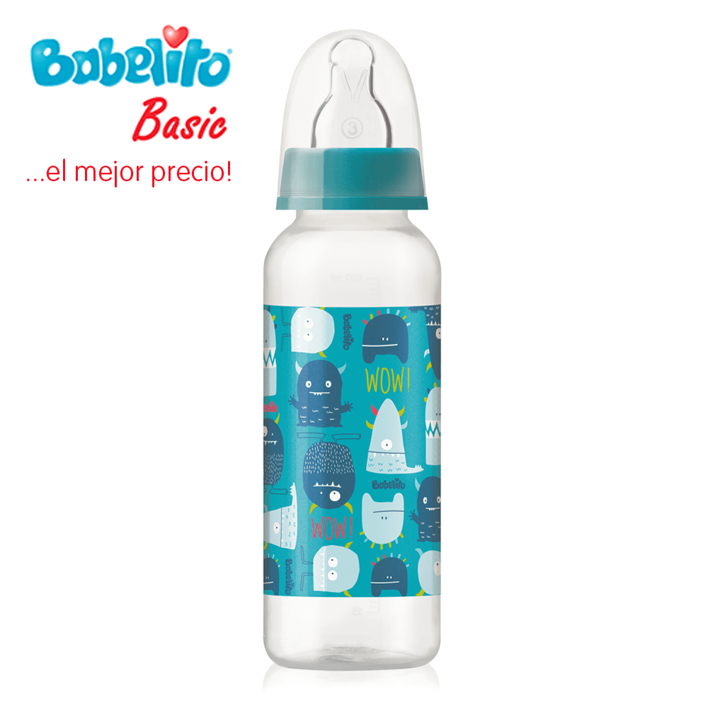 Babelito Mamadera De Vidrio Borosilicato Termo 0-6m 270ml