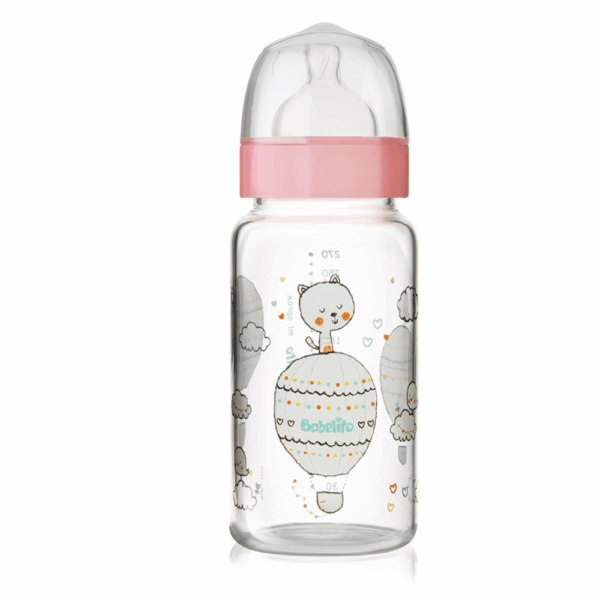Biberón de Vidrio Borosilicato 270ml Boca Ancha