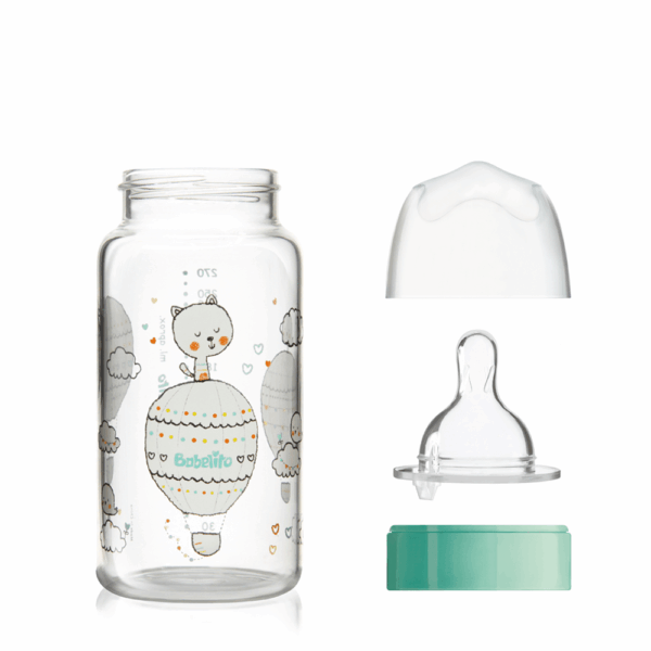 Alternative view of Biberón de Vidrio Borosilicato 270ml Boca Ancha