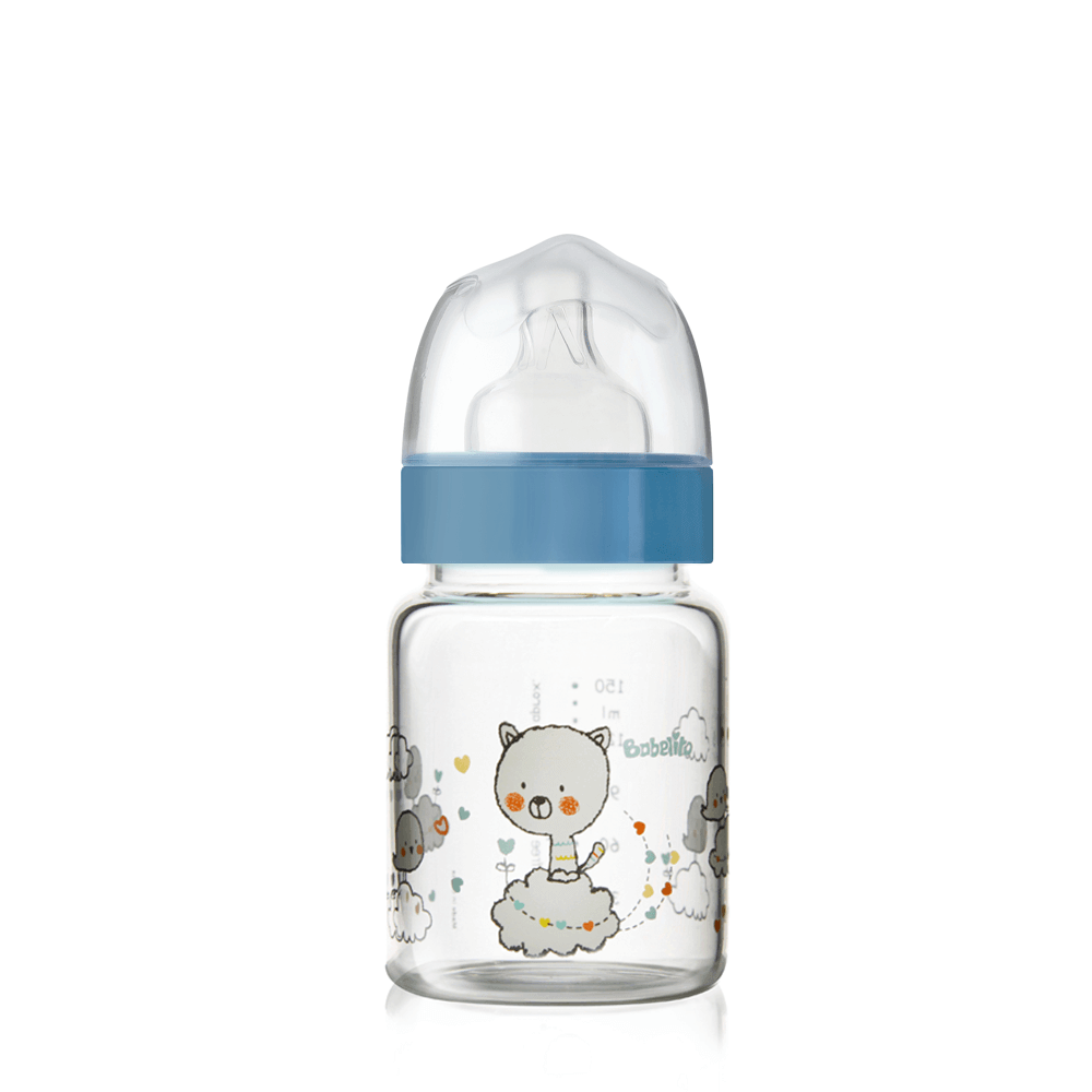 Biberón de Vidrio Borosilicato 150ml Boca Ancha