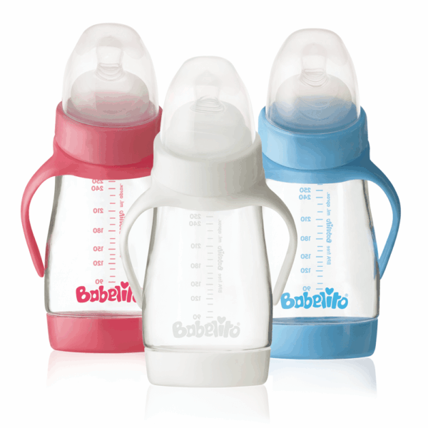 Alternative view of Biberón Angular Boca Ancha con Asas 270ml