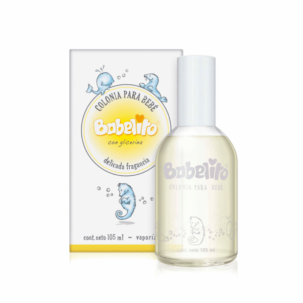 Baby cologne in glass bottle