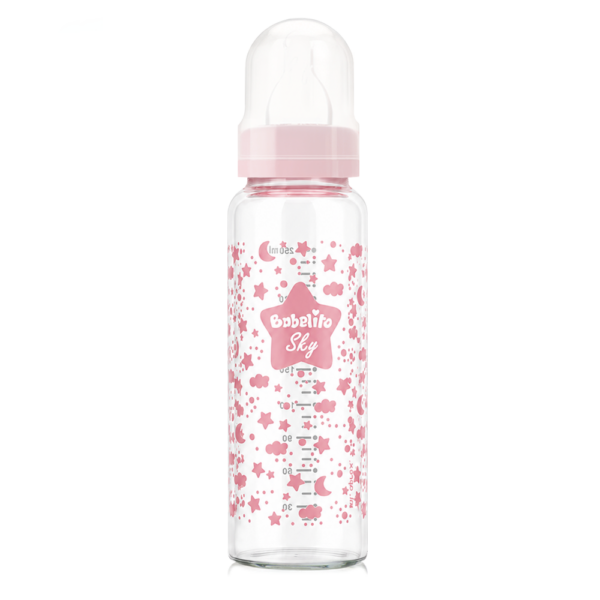 Biberón de Vidrio Borosilicato Boca Estándar 250ml